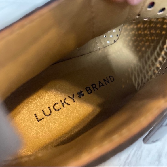 Lucky Brand Basel Laser Cut Leather Gray Bootie 6M - Picture 9 of 12